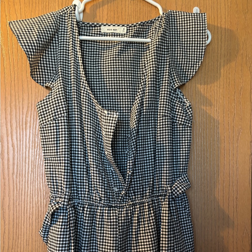 Mod Ref Black and White Checkered jumpsuit